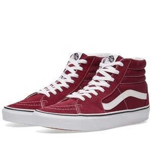 Burgundy Sk8-HI Vans